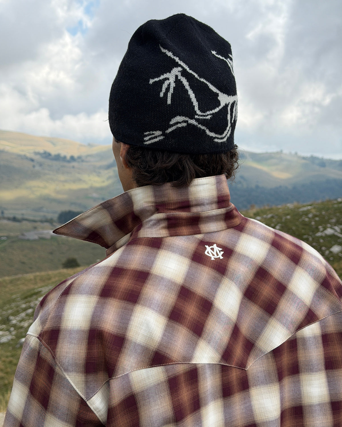 FLANNEL SHIRT ARIZONA - BURGUNDY / CREAM