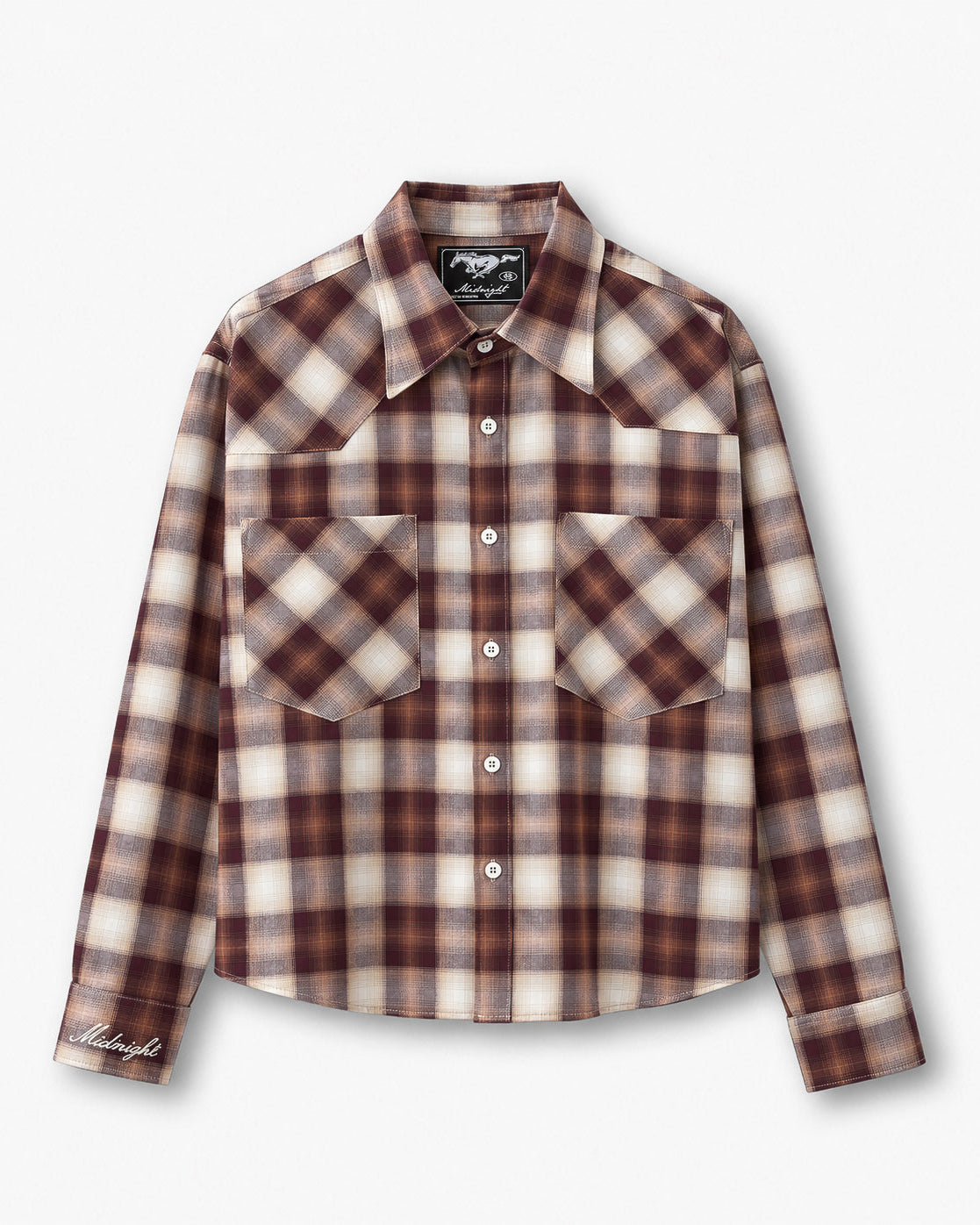 FLANNEL SHIRT ARIZONA - BURGUNDY / CREAM