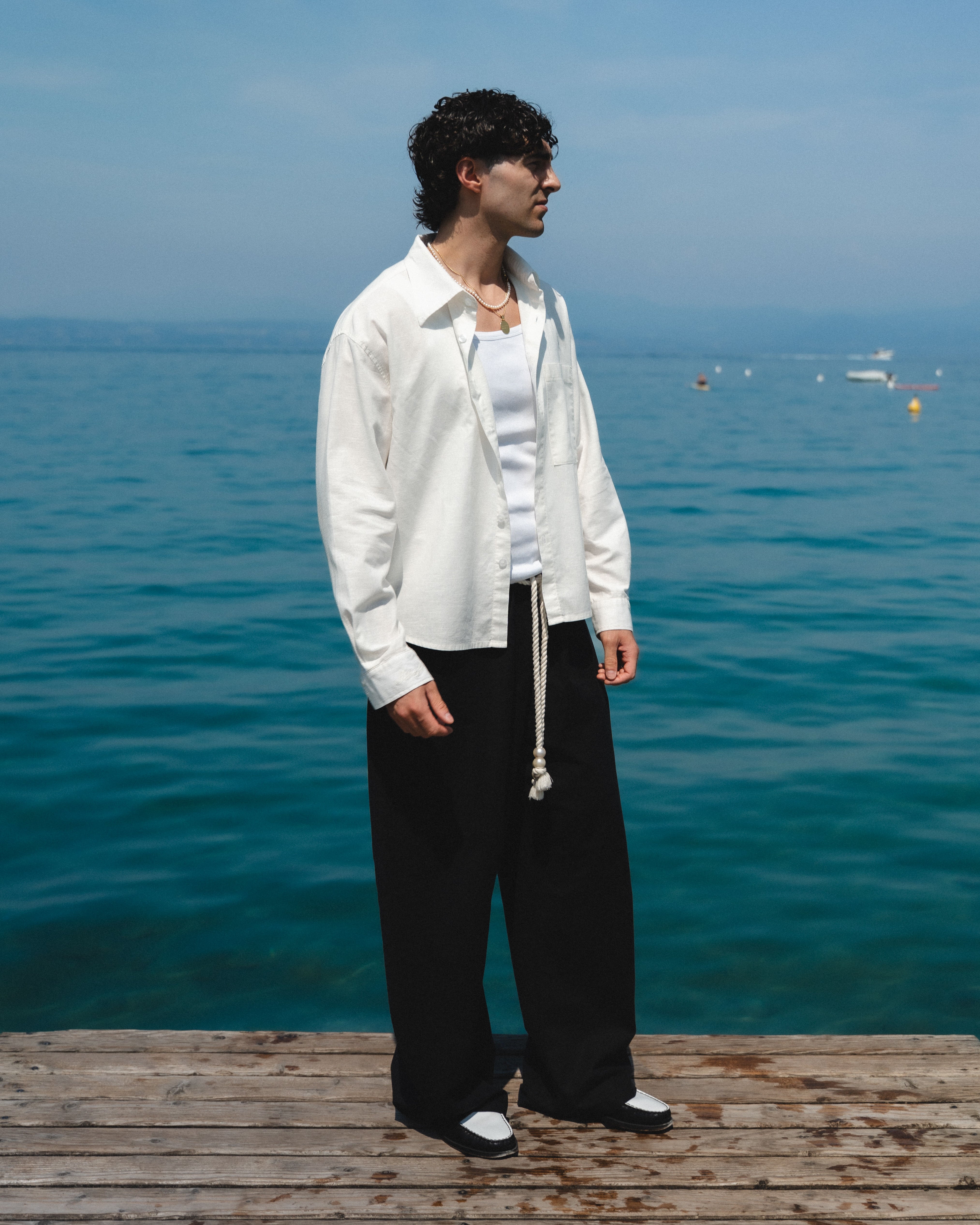 LINEN SHIRT - OYSTER