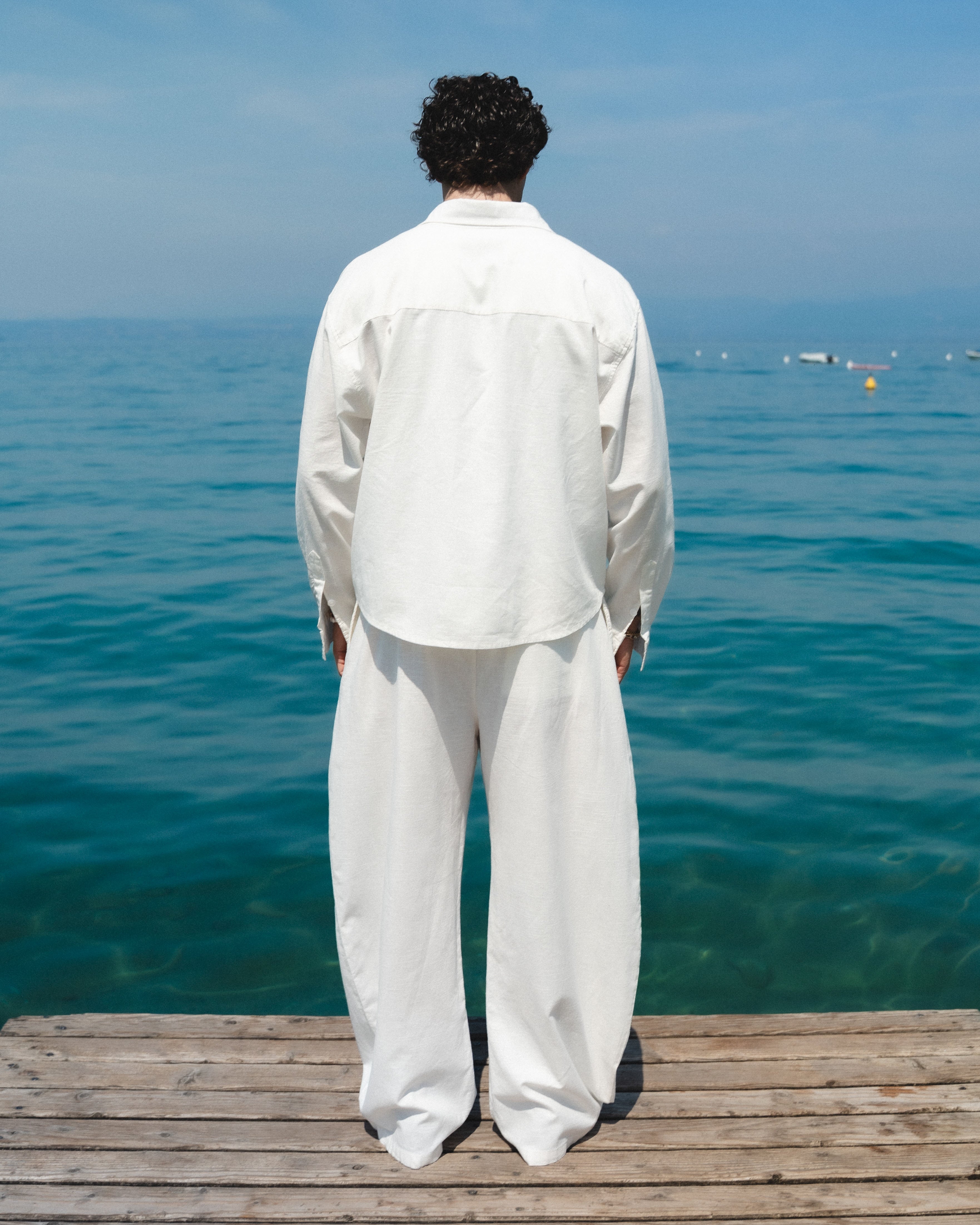 LINEN SHIRT - OYSTER