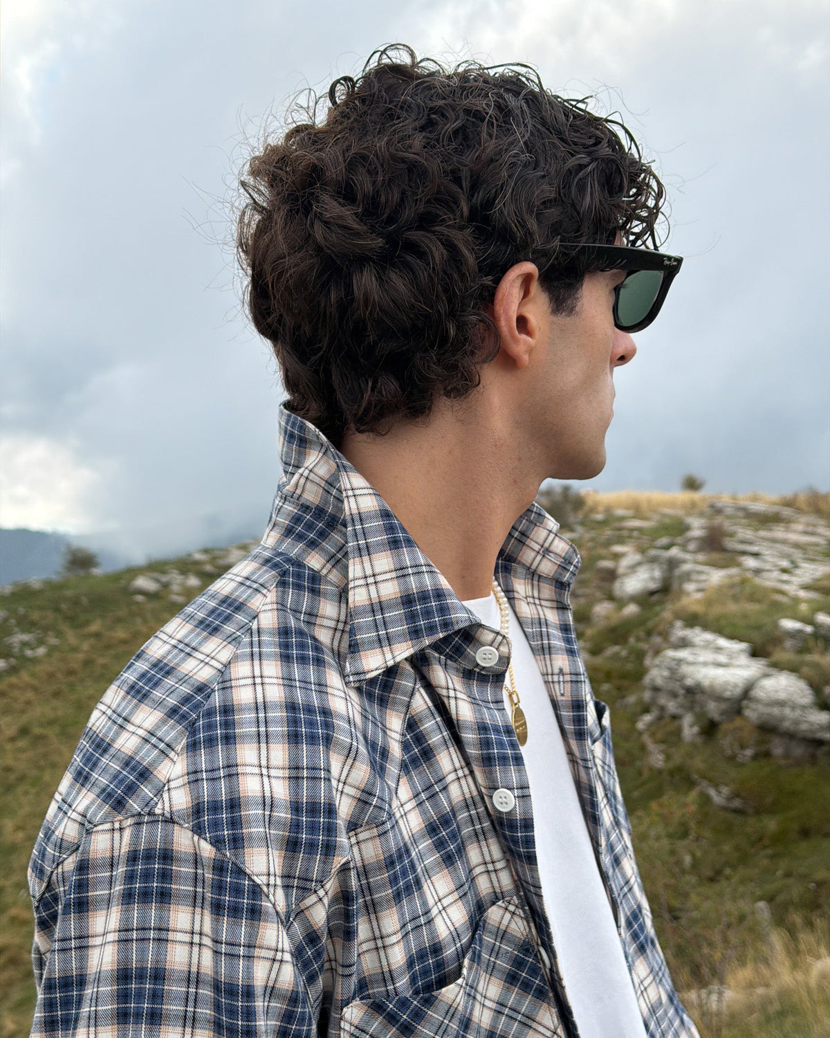 FLANNEL SHIRT VANCOUVER - BLUE / CREAM