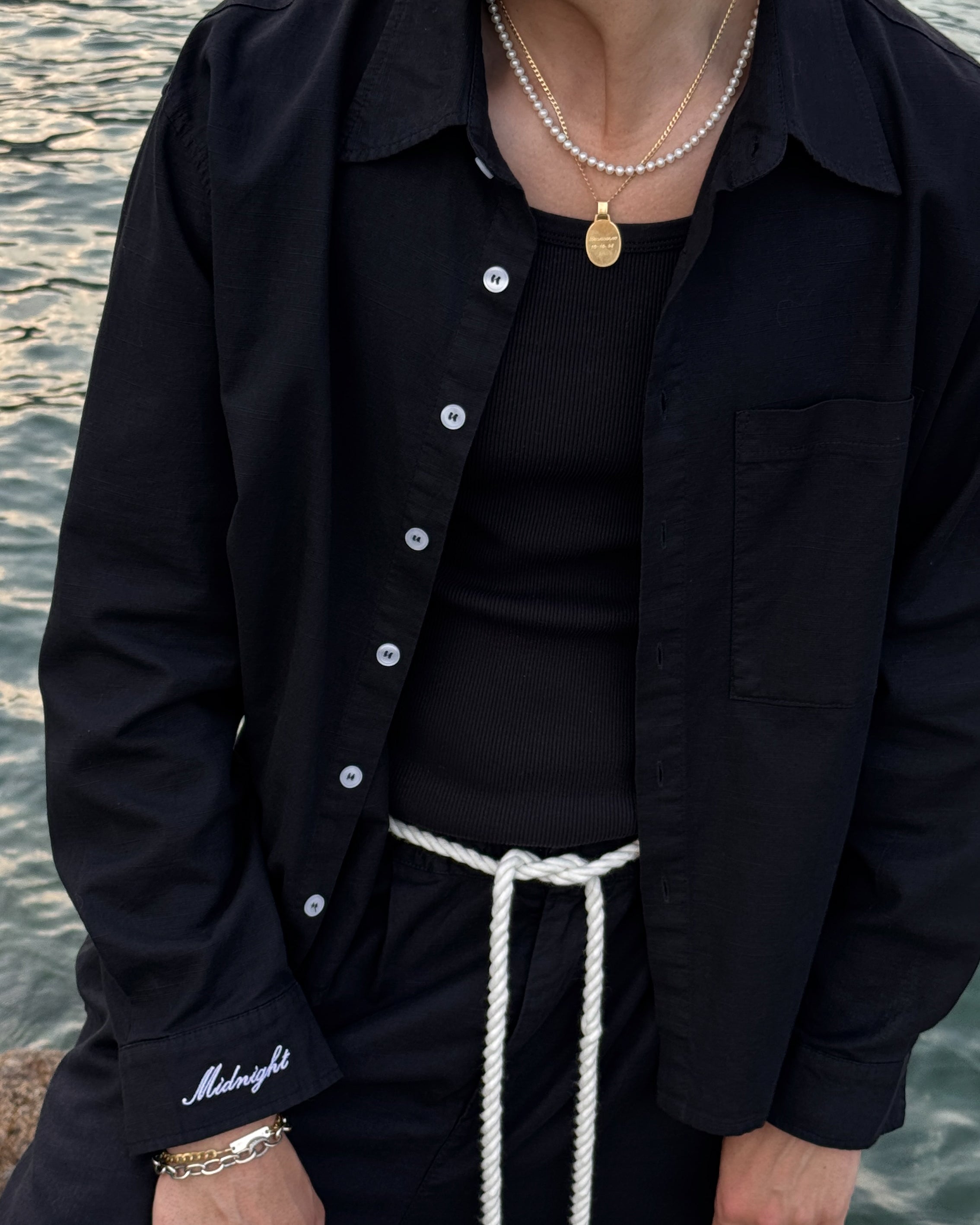 LINEN SHIRT - OBSIDIAN