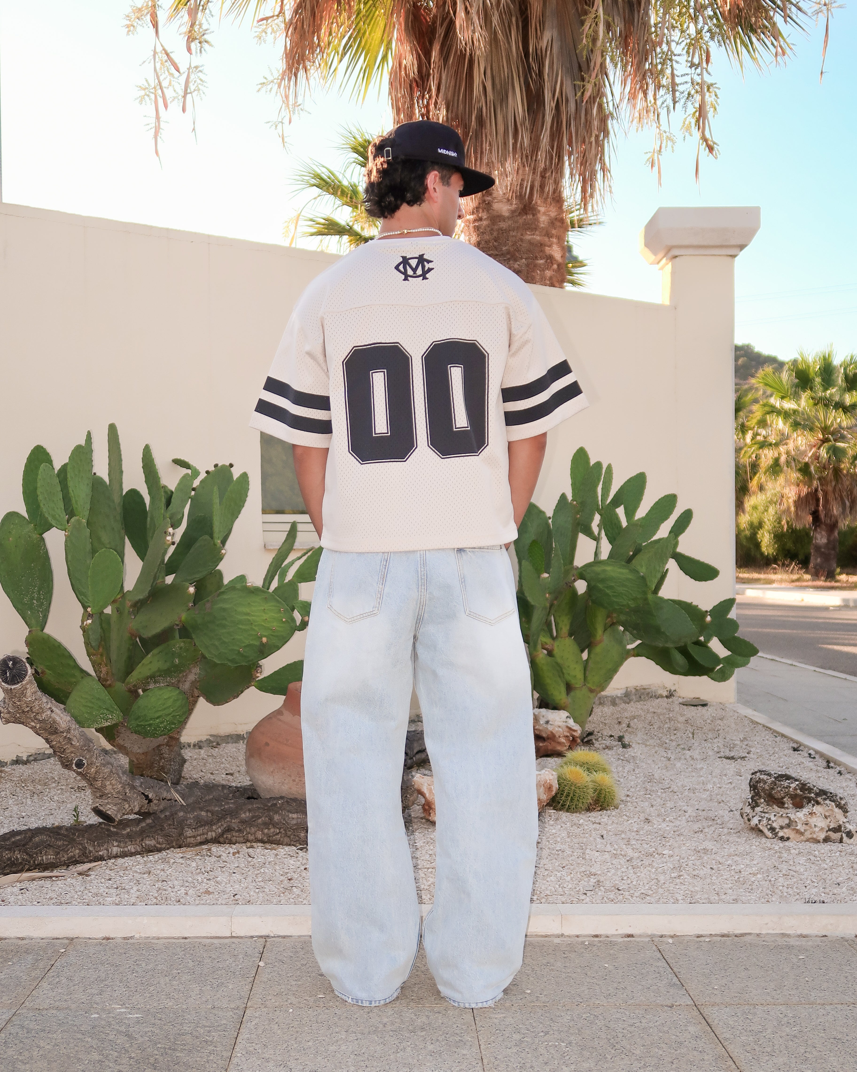00 MESH JERSEY - DUST CREAM