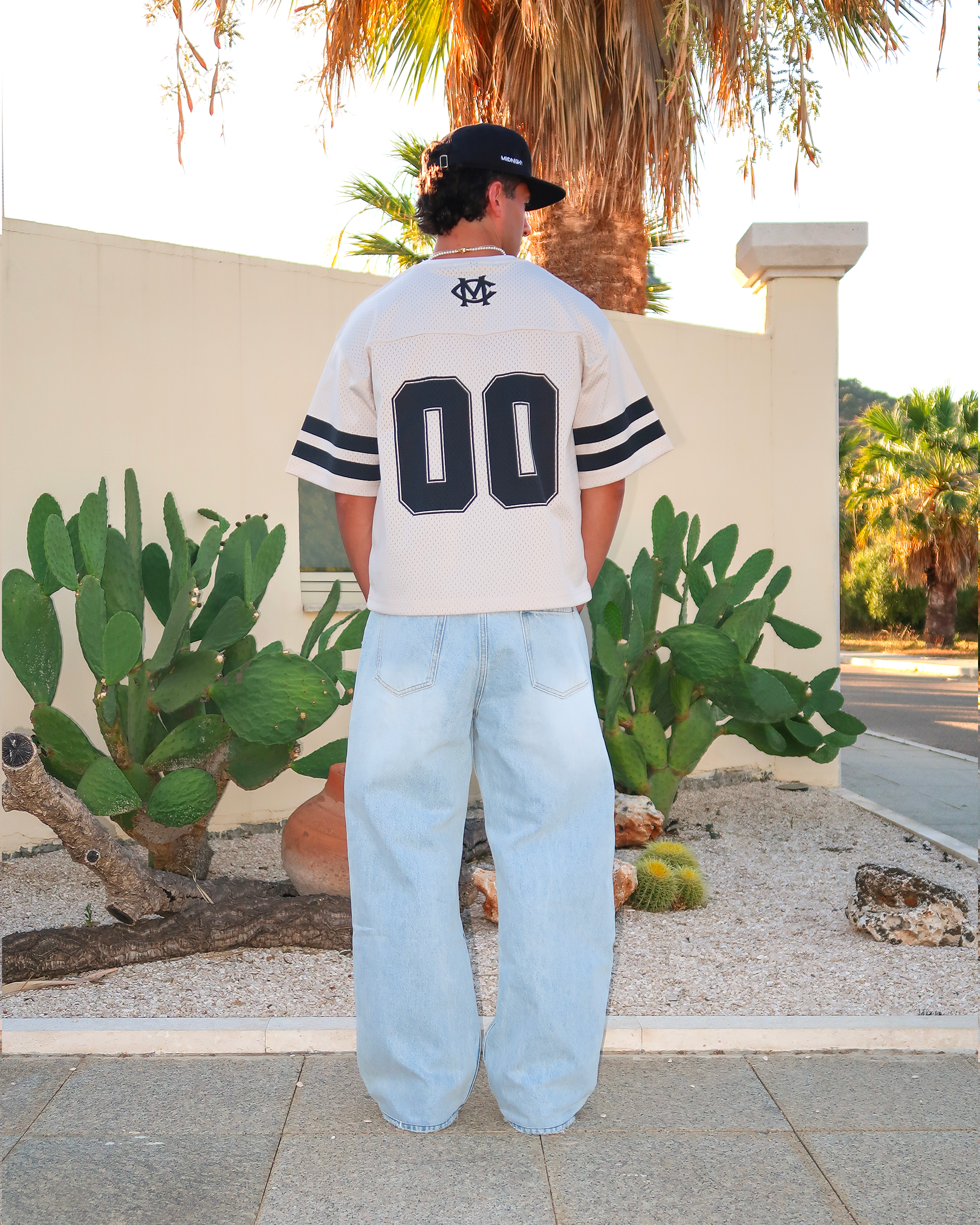 00 MESH JERSEY - DUST CREAM