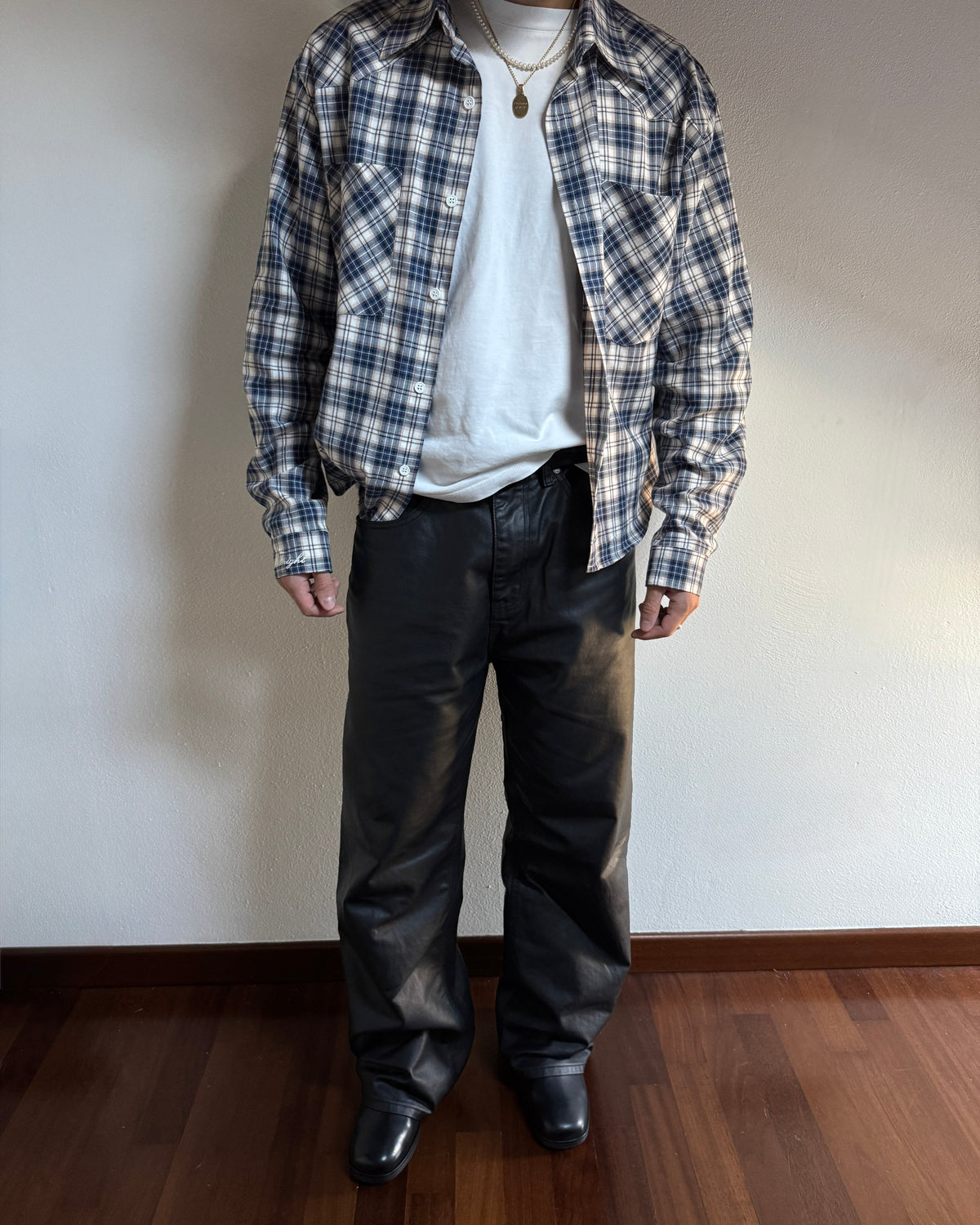 FLANNEL SHIRT VANCOUVER - BLUE / CREAM
