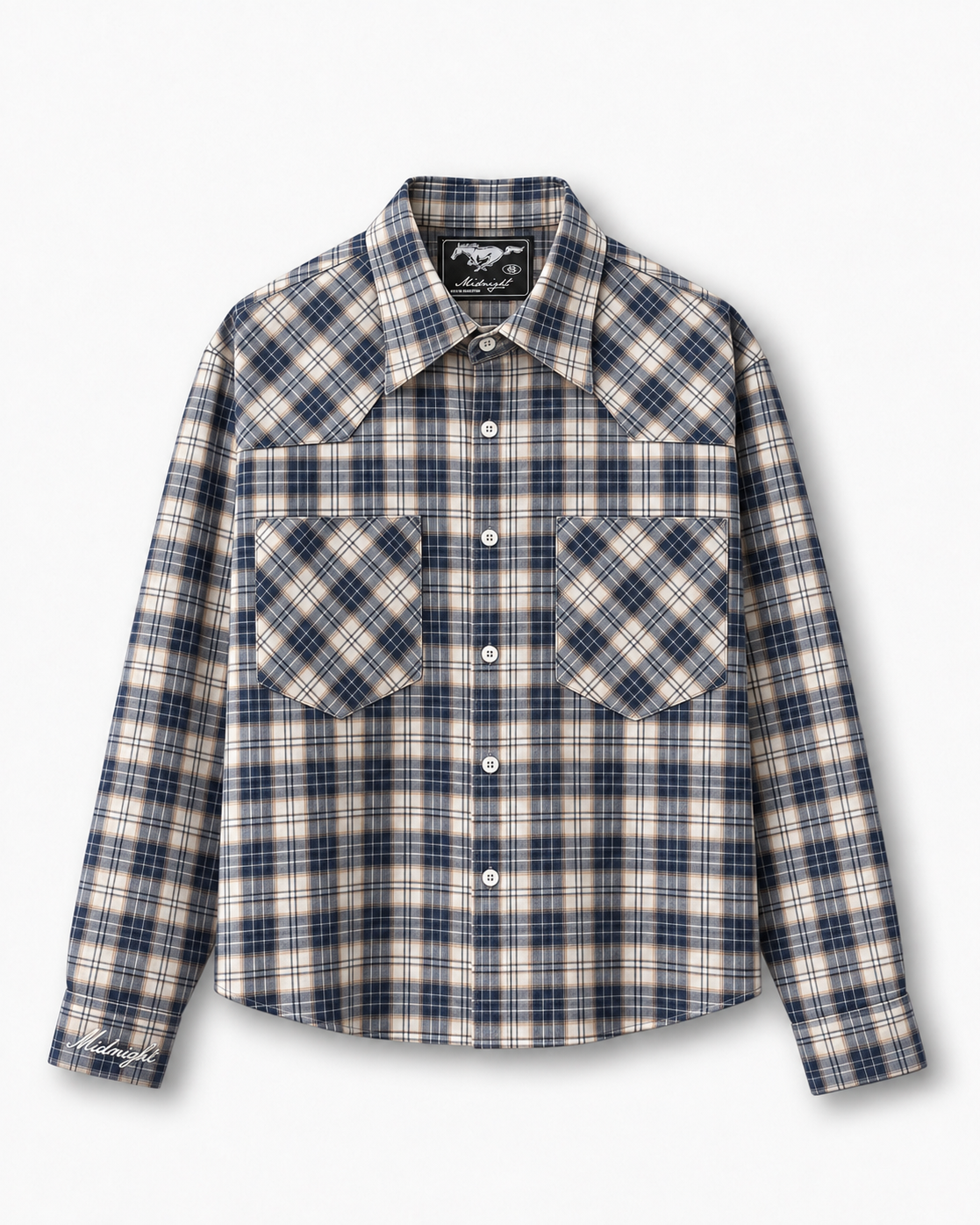 FLANNEL SHIRT VANCOUVER - BLUE / CREAM