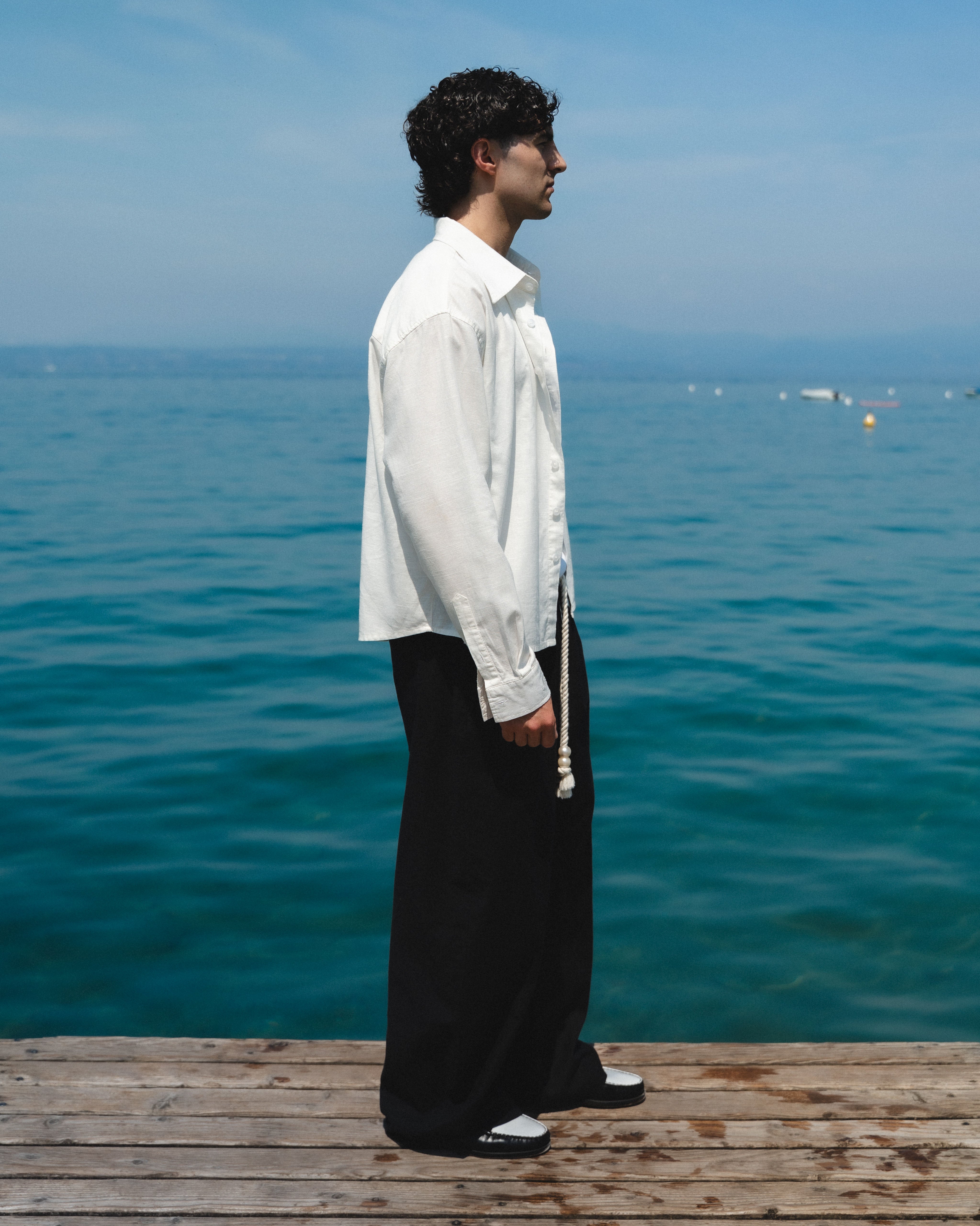 LINEN SHIRT - OYSTER