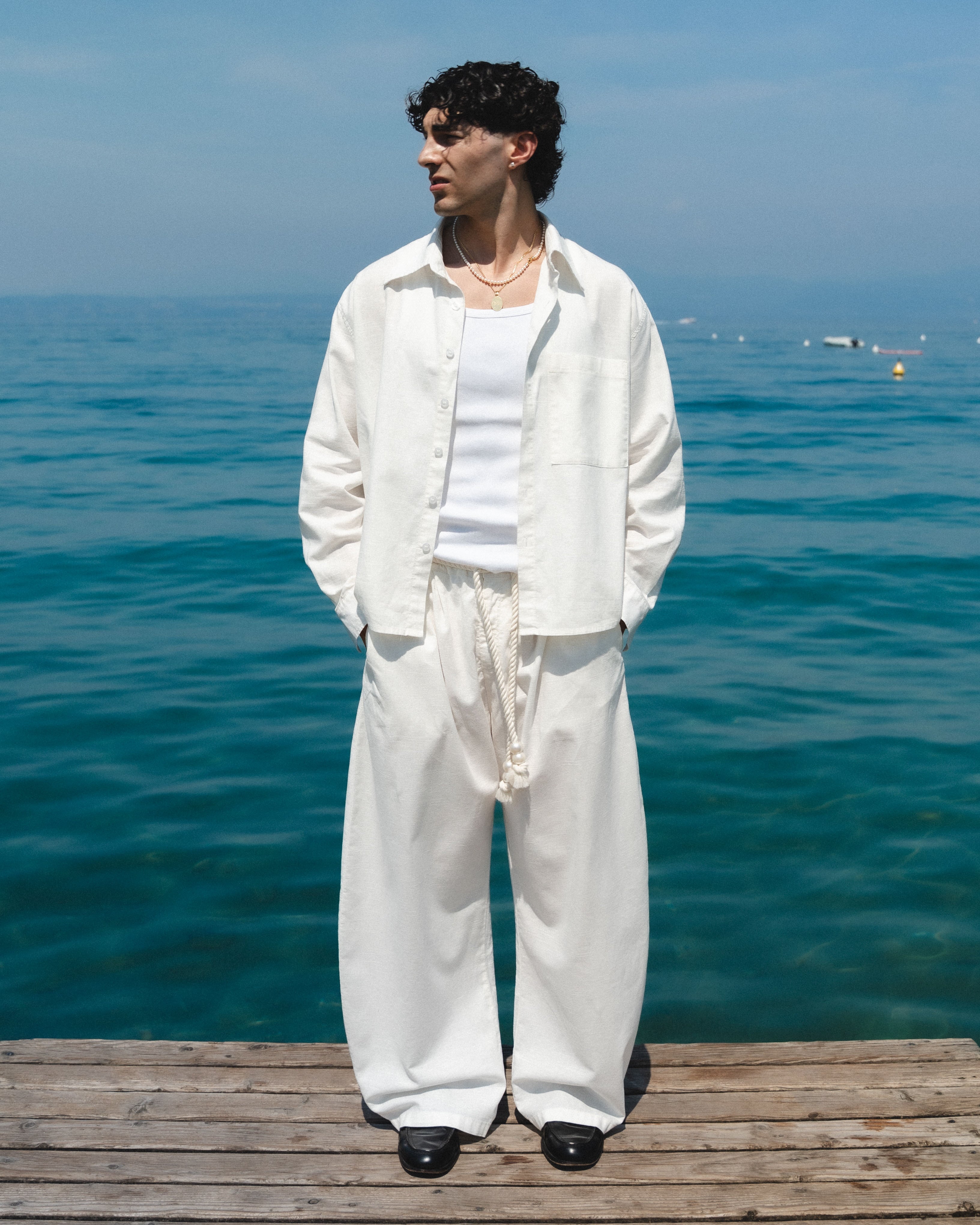 LINEN SHIRT - OYSTER