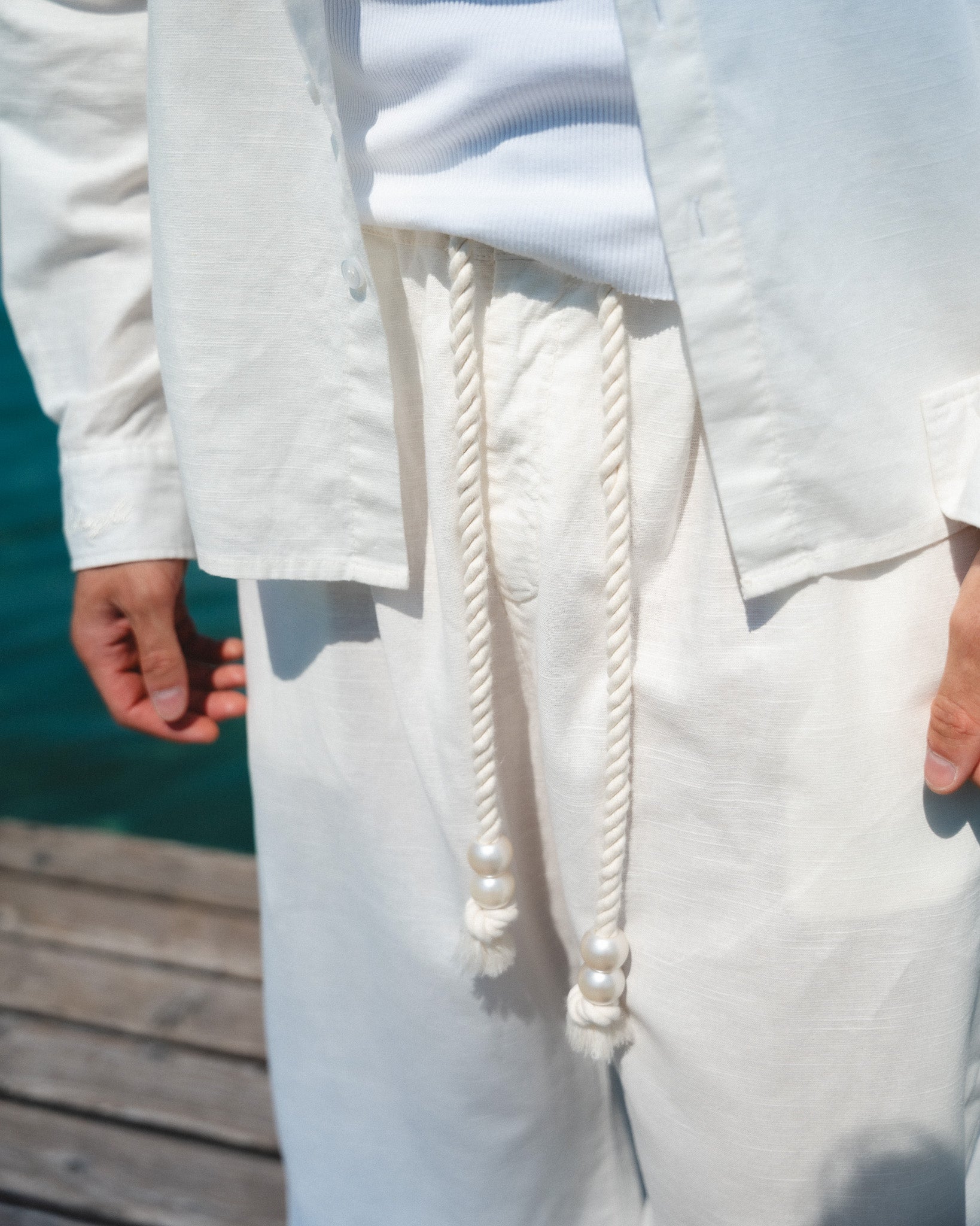 LINEN PANT - OYSTER