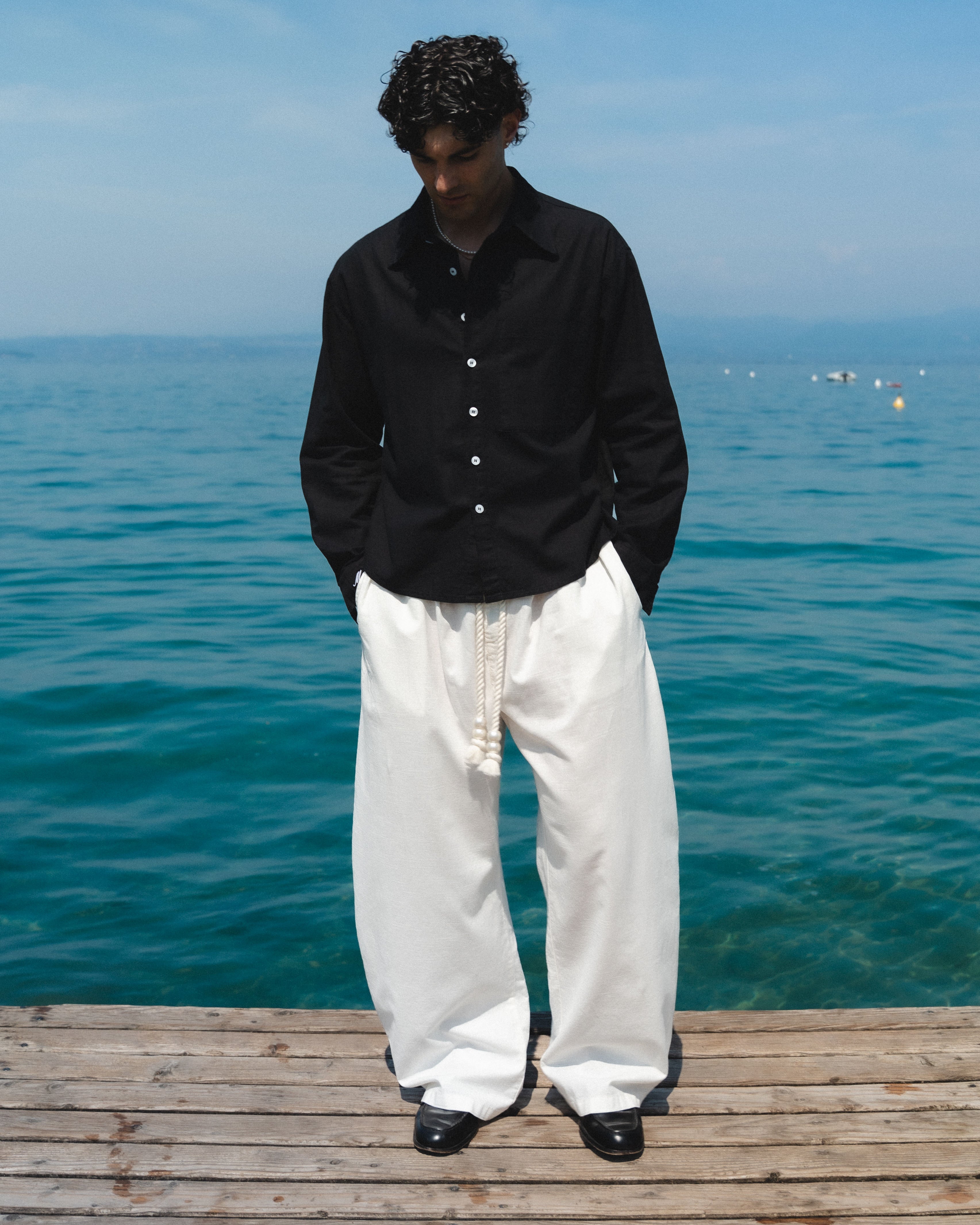 LINEN SHIRT - OBSIDIAN