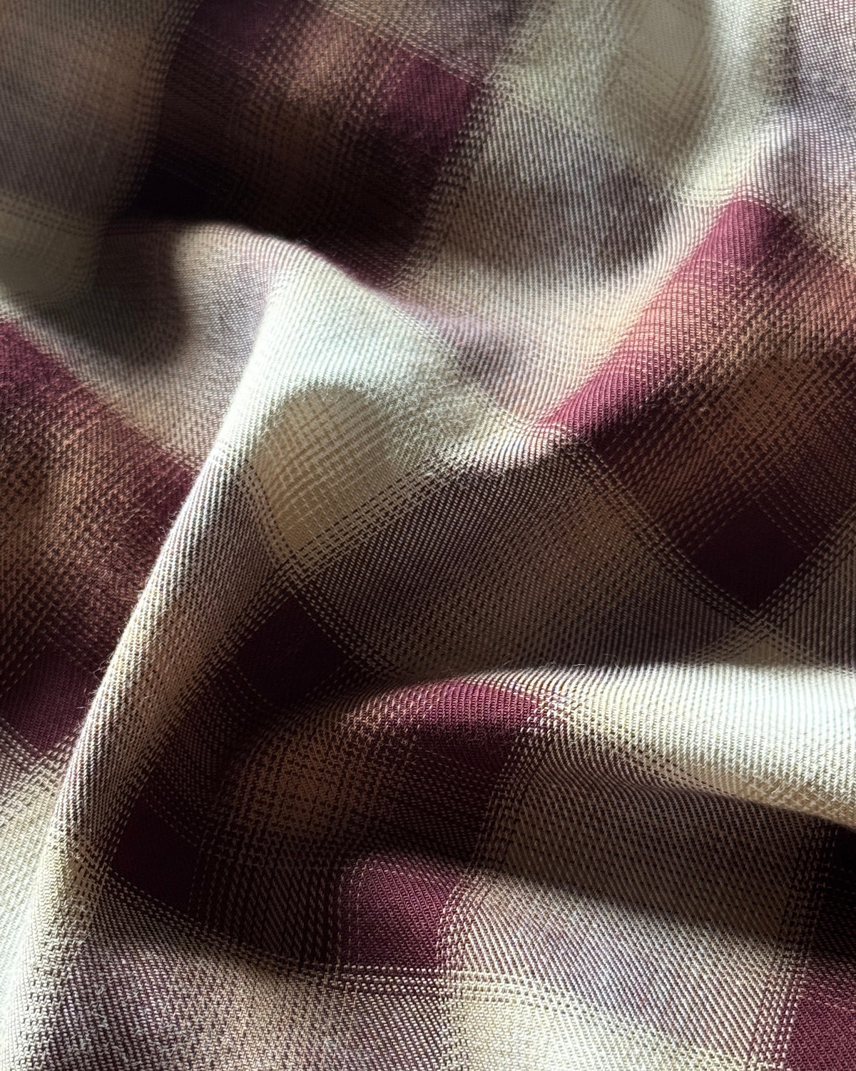 FLANNEL SHIRT ARIZONA - BURGUNDY / CREAM