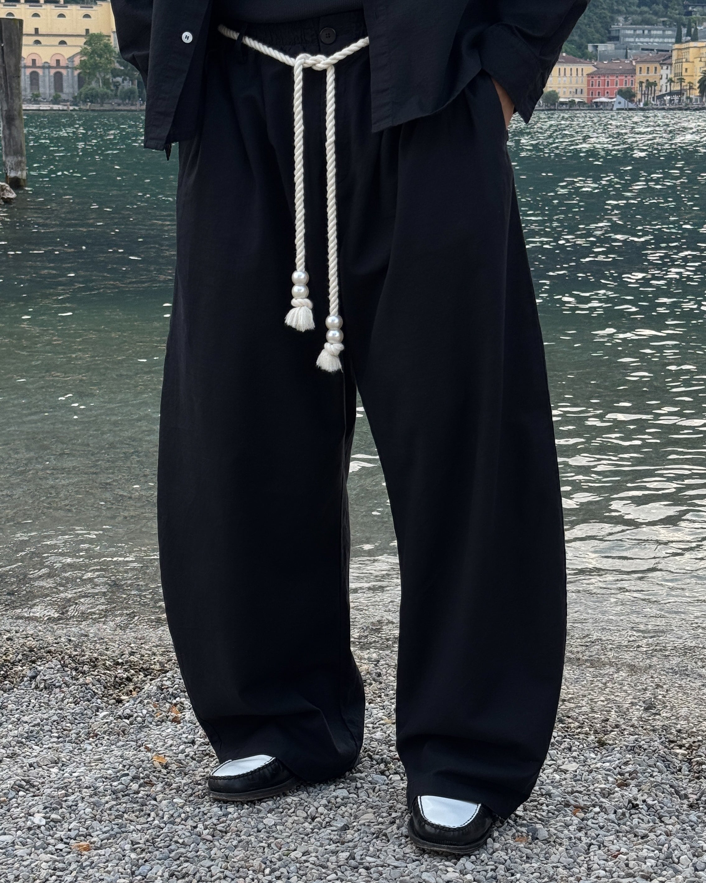 LINEN PANT - OBSIDIAN
