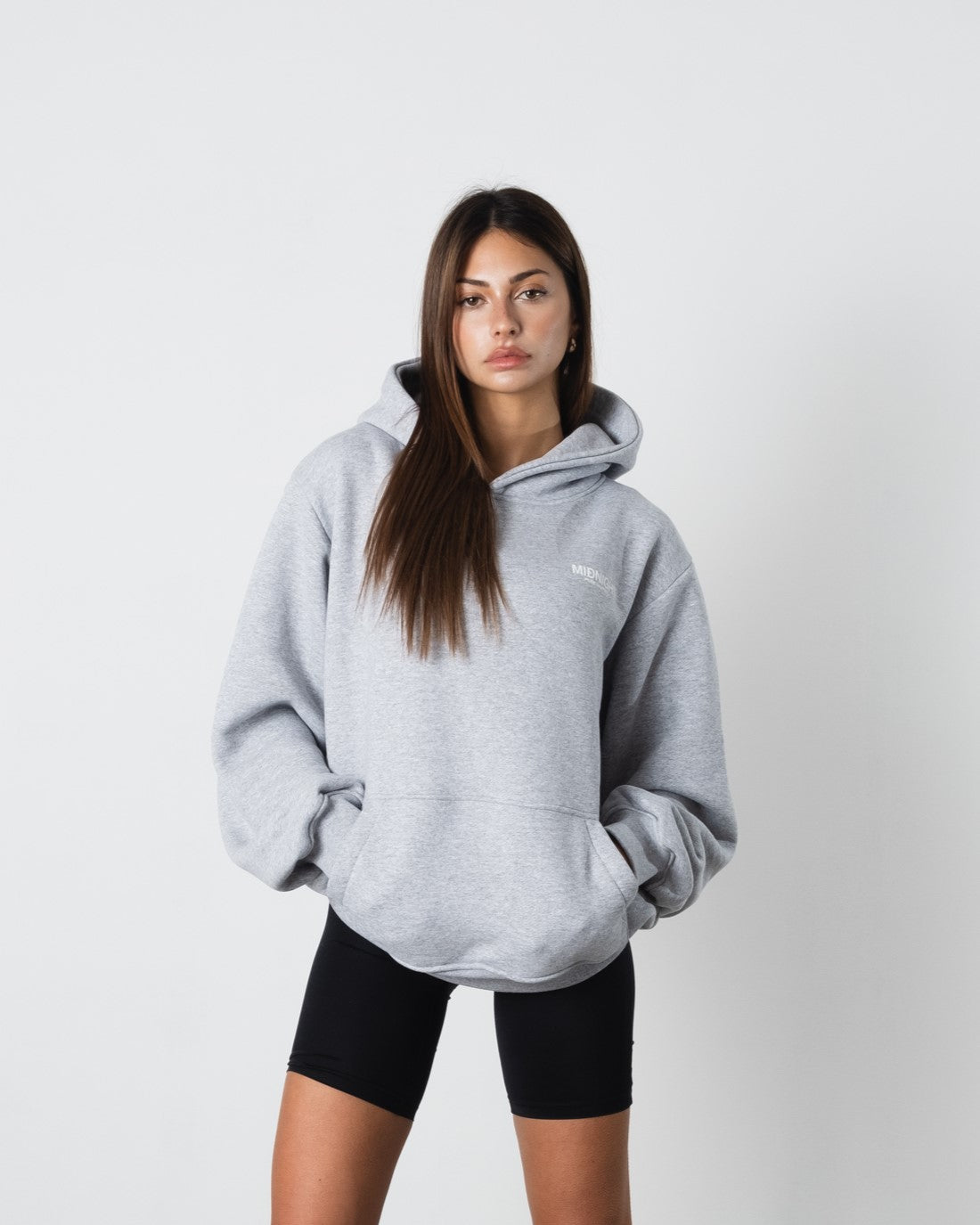 PURE AESTHETIC HOODIE - MELANGE GREY