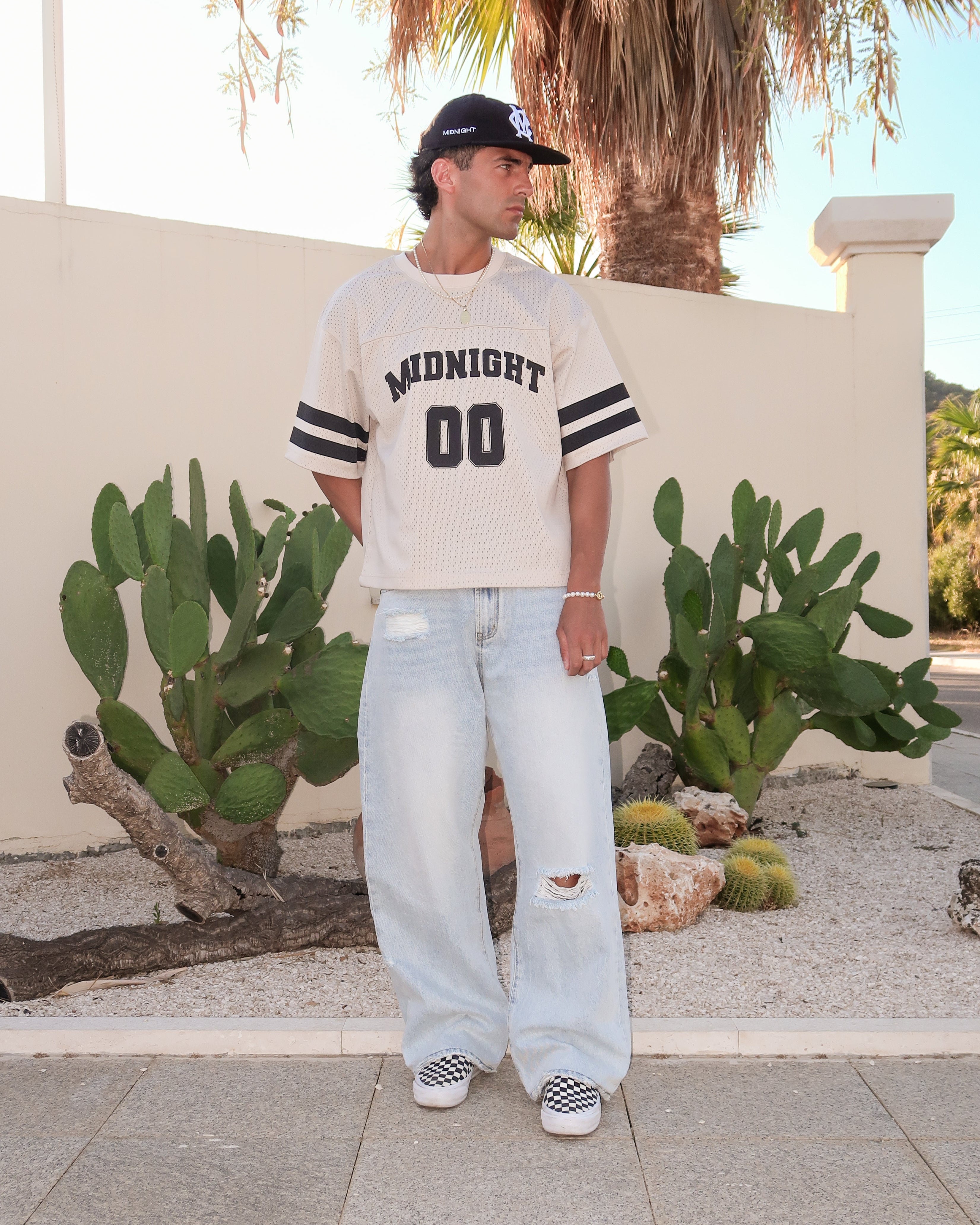 00 MESH JERSEY - DUST CREAM